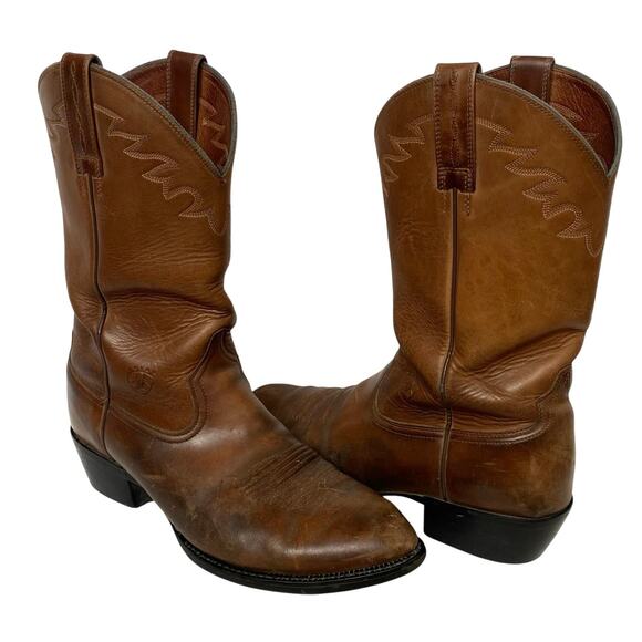 ARIAT Sedona Western Leather Cowboy Boots Mens 11 D Roper Riding Rodeo Ranchwear - Picture 1 of 14